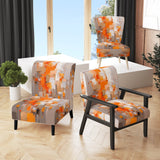 Orange Brown Shattered Realities - Modern Arm Chair