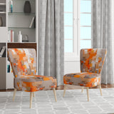 Orange Brown Shattered Realities - Modern Arm Chair
