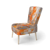Orange Brown Shattered Realities - Modern Arm Chair
