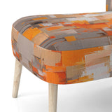 Orange Brown Shattered Realities - Modern Arm Chair