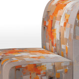 Orange Brown Shattered Realities - Modern Arm Chair
