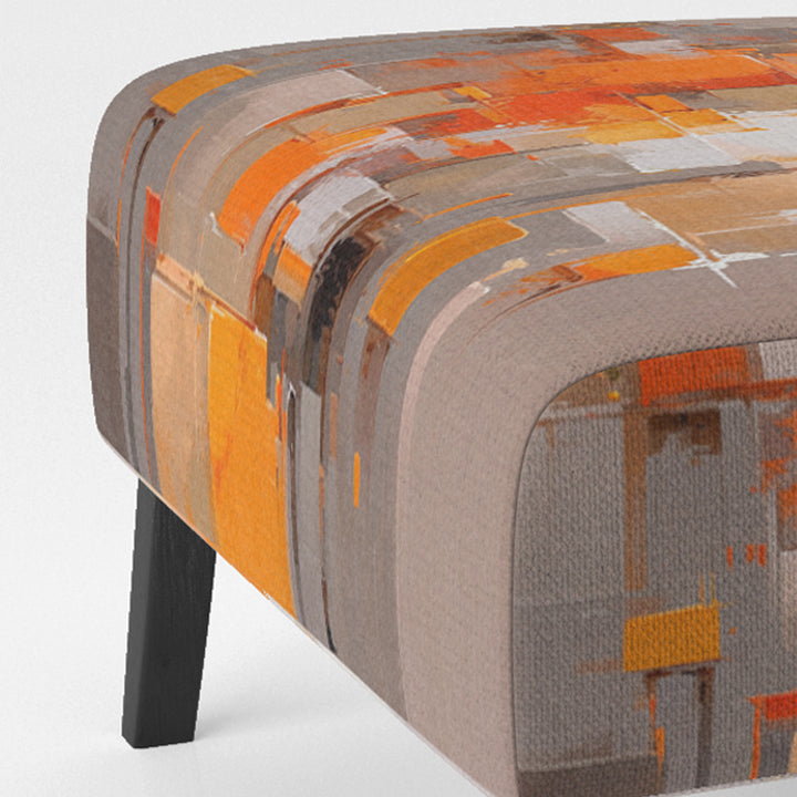 Orange Brown Shattered Realities - Modern Arm Chair