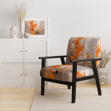 Orange Brown Shattered Realities - Modern Arm Chair