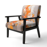 Orange Brown Shattered Realities - Modern Arm Chair