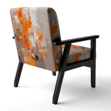 Orange Brown Shattered Realities - Modern Arm Chair