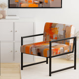Orange Brown Shattered Realities - Modern Arm Chair