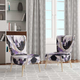 Purple Black Multifaceted Whirls- Upholstered Accent Chair