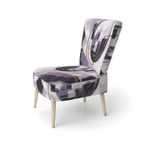 Purple Black Multifaceted Whirls- Upholstered Accent Chair