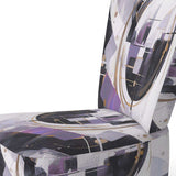 Purple Black Multifaceted Whirls- Upholstered Accent Chair