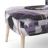 Purple Black Multifaceted Whirls- Upholstered Accent Chair