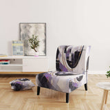 Purple Black Multifaceted Whirls- Upholstered Accent Chair