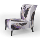 Purple Black Multifaceted Whirls- Upholstered Accent Chair