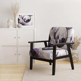 Purple Black Multifaceted Whirls- Upholstered Accent Chair