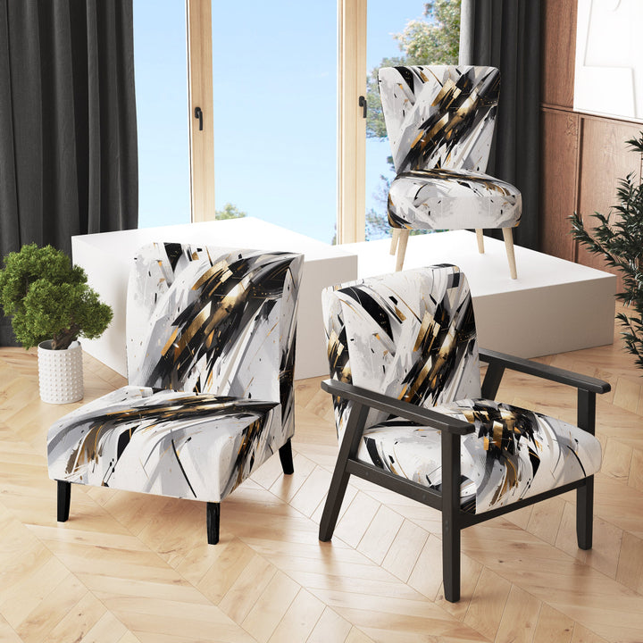 Multicolor Multifaceted Whirls - Modern Accent Side Chair