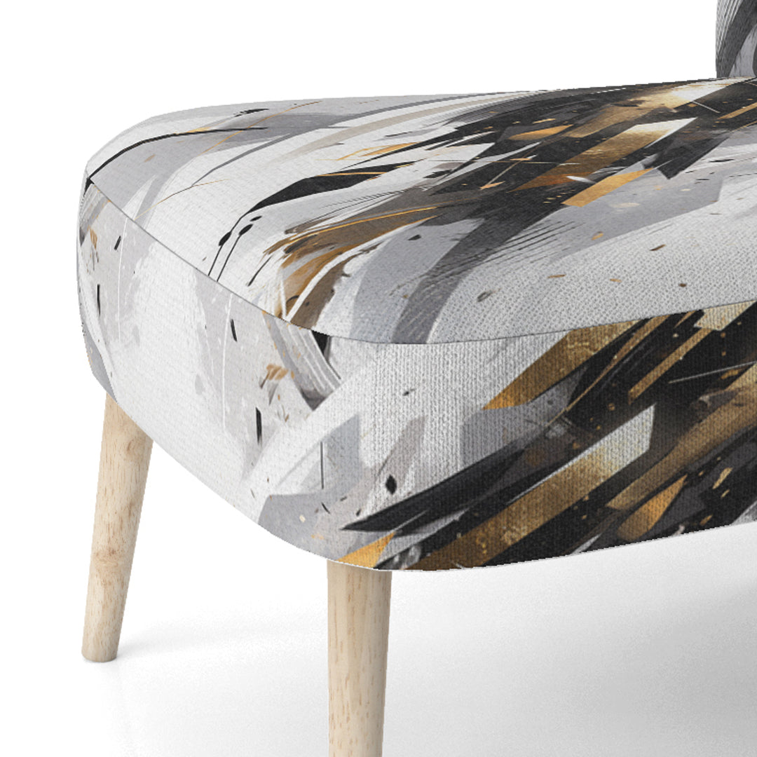 Multicolor Multifaceted Whirls - Modern Accent Side Chair