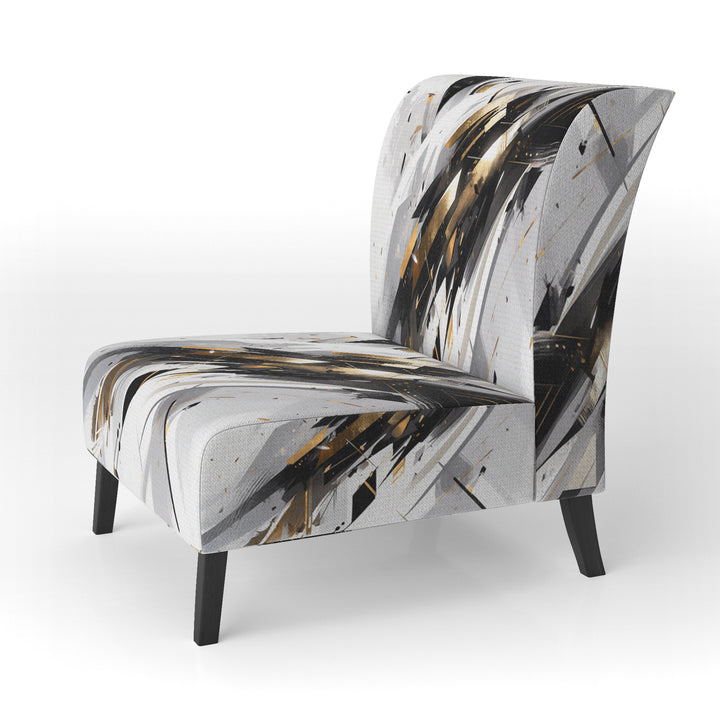 Multicolor Multifaceted Whirls - Modern Accent Side Chair