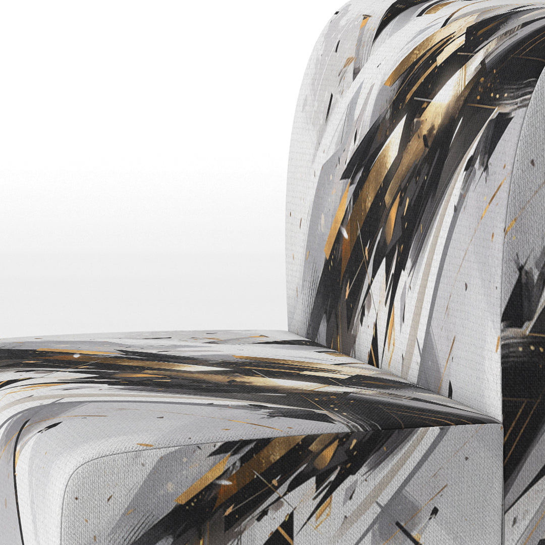 Multicolor Multifaceted Whirls - Modern Accent Side Chair