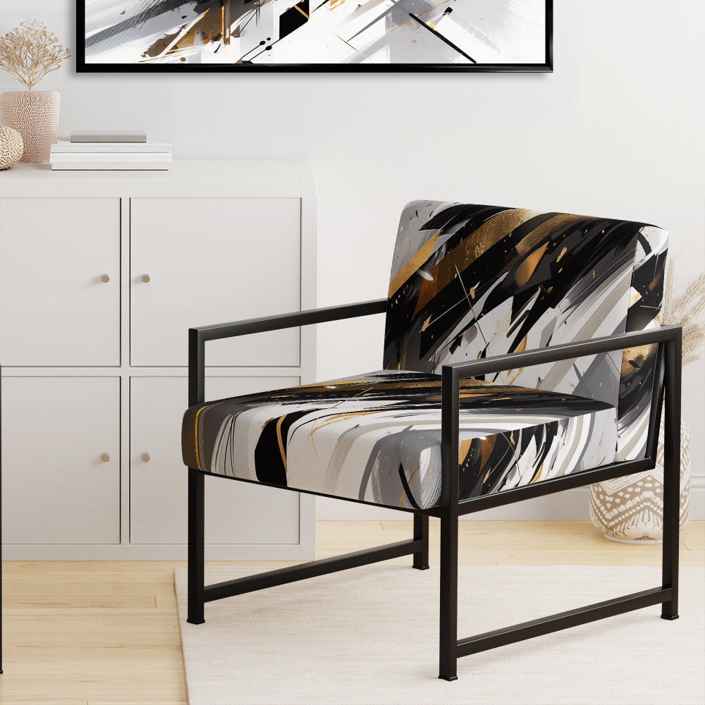 Multicolor Multifaceted Whirls - Modern Accent Side Chair