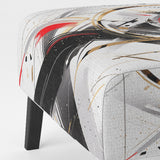 Black Red Multifaceted Whirls - Modern Accent Slipper Chair