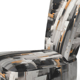 Grey Black Multifaceted Whirls - Upholstered Modern Accent Chairs