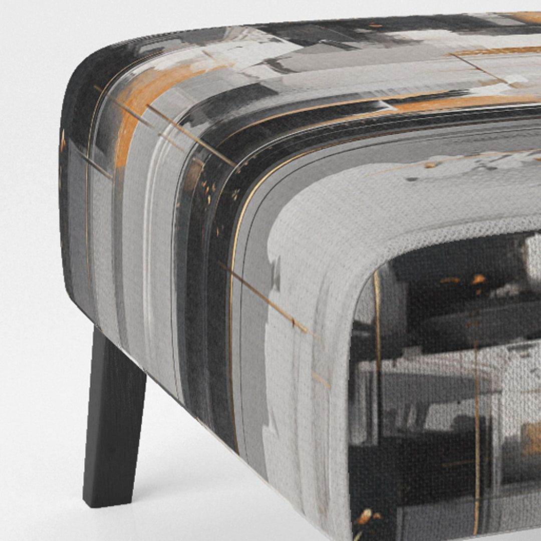 Grey Black Multifaceted Whirls - Upholstered Modern Accent Chairs