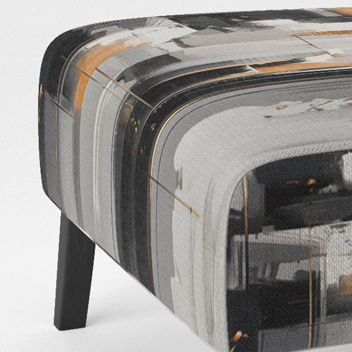 Grey Black Multifaceted Whirls - Upholstered Modern Accent Chairs