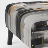 Grey Black Multifaceted Whirls - Upholstered Modern Accent Chairs