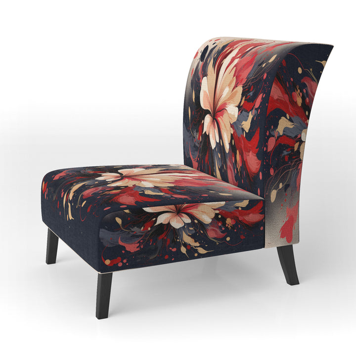 Beige Red Harmony In Chaos - Traditional Arm Chair