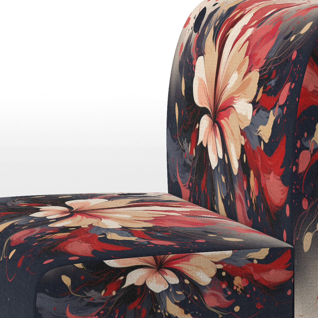 Beige Red Harmony In Chaos - Traditional Arm Chair