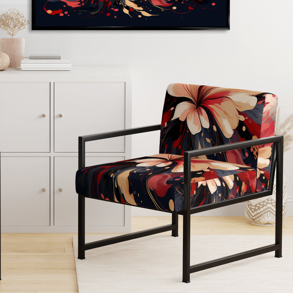 Beige Red Harmony In Chaos - Traditional Arm Chair