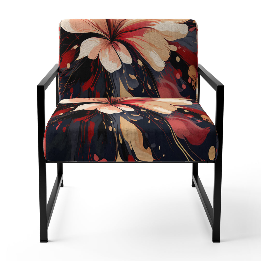 Beige Red Harmony In Chaos - Traditional Arm Chair
