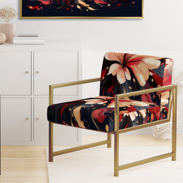 Beige Red Harmony In Chaos - Traditional Arm Chair