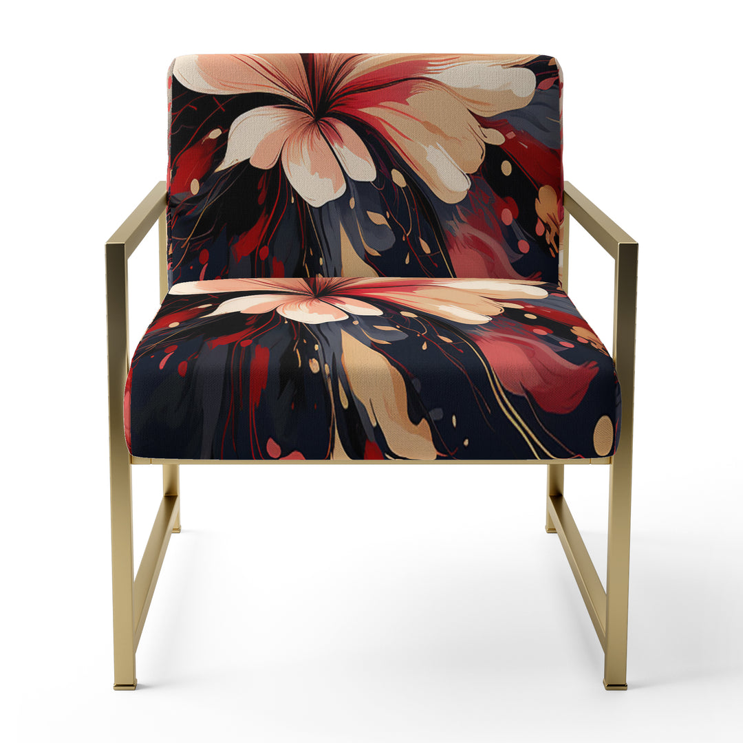 Beige Red Harmony In Chaos - Traditional Arm Chair
