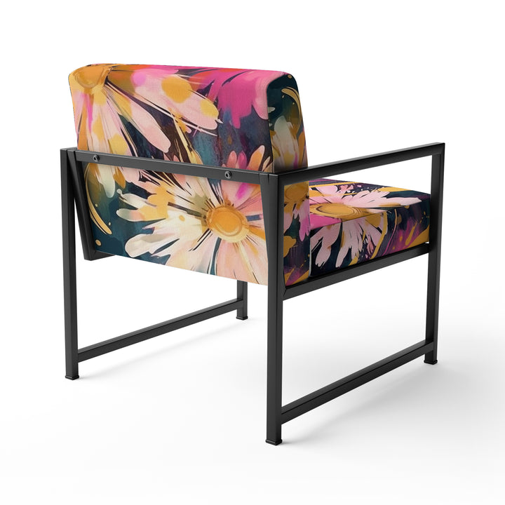 Purple Yellow Daisies Flower Fusion - Cottage Accent Chair