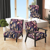Purple Gold Leafs Harmony - Traditional Accent Slipper Chair