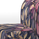 Purple Gold Leafs Harmony - Traditional Accent Slipper Chair