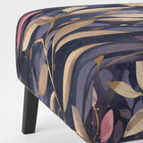 Purple Gold Leafs Harmony - Traditional Accent Slipper Chair
