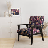 Purple Gold Leafs Harmony - Traditional Accent Slipper Chair