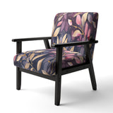 Purple Gold Leafs Harmony - Traditional Accent Slipper Chair