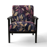 Purple Gold Leafs Harmony - Traditional Accent Slipper Chair