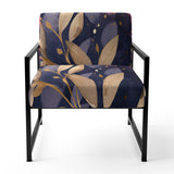 Purple Gold Leafs Harmony - Traditional Accent Slipper Chair