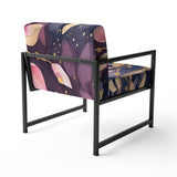 Purple Gold Leafs Harmony - Traditional Accent Slipper Chair