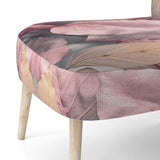 Gold Pink Leafs Harmony II- Upholstered Accent Chair