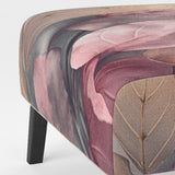 Gold Pink Leafs Harmony II- Upholstered Accent Chair