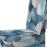 Grey Blue Leafs Harmony - Traditional Accent Slipper Chair