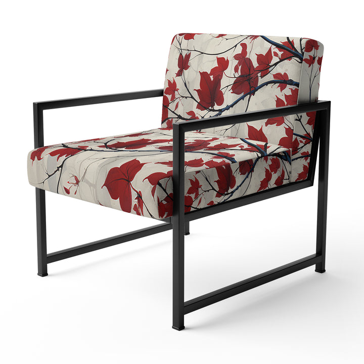 Red Leaves Scarlet Simplicity - Traditional Accent Chair