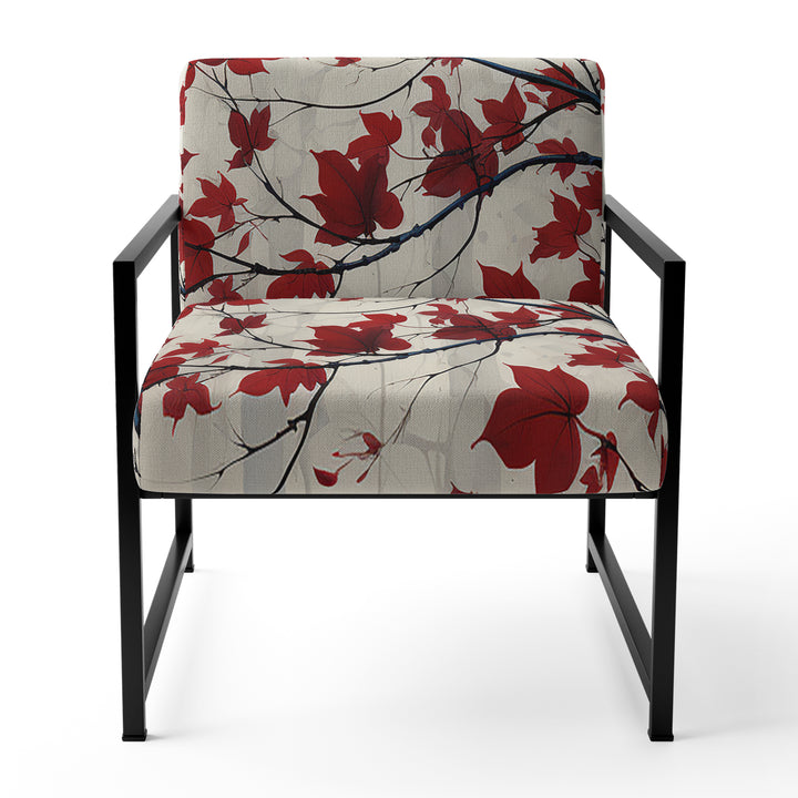 Red Leaves Scarlet Simplicity - Traditional Accent Chair
