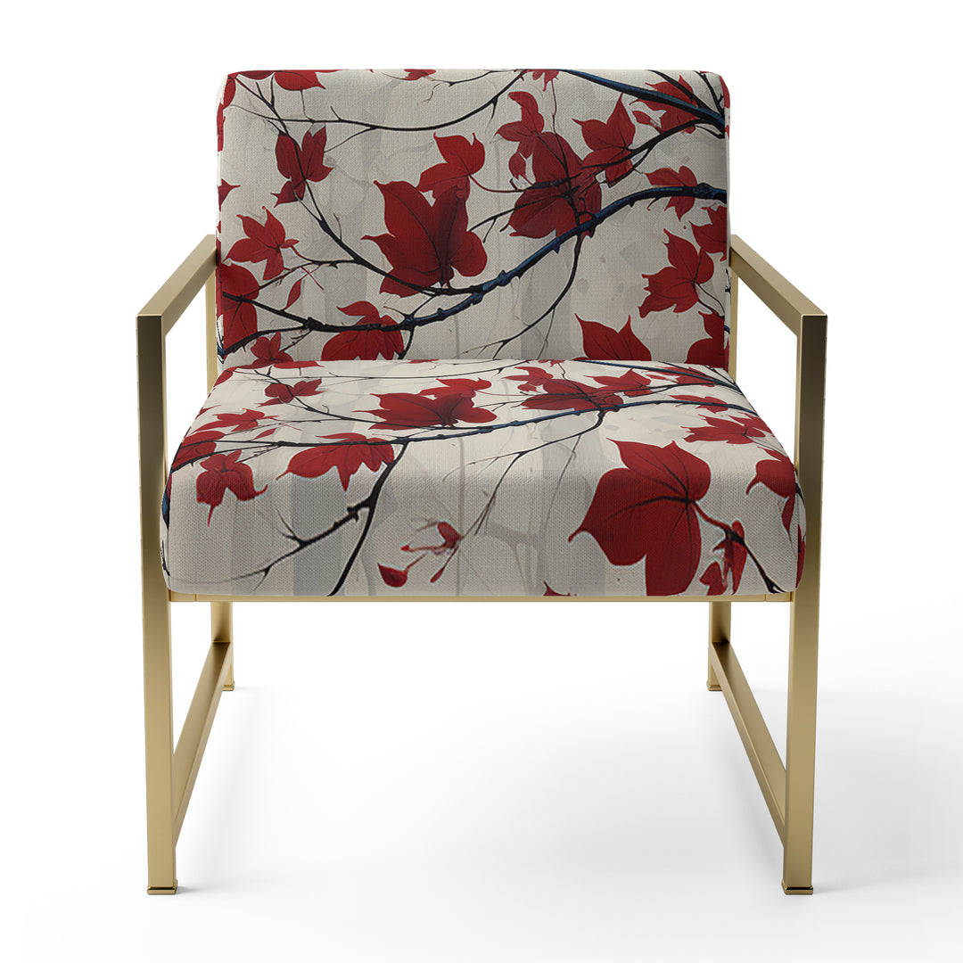 Red Leaves Scarlet Simplicity - Traditional Accent Chair