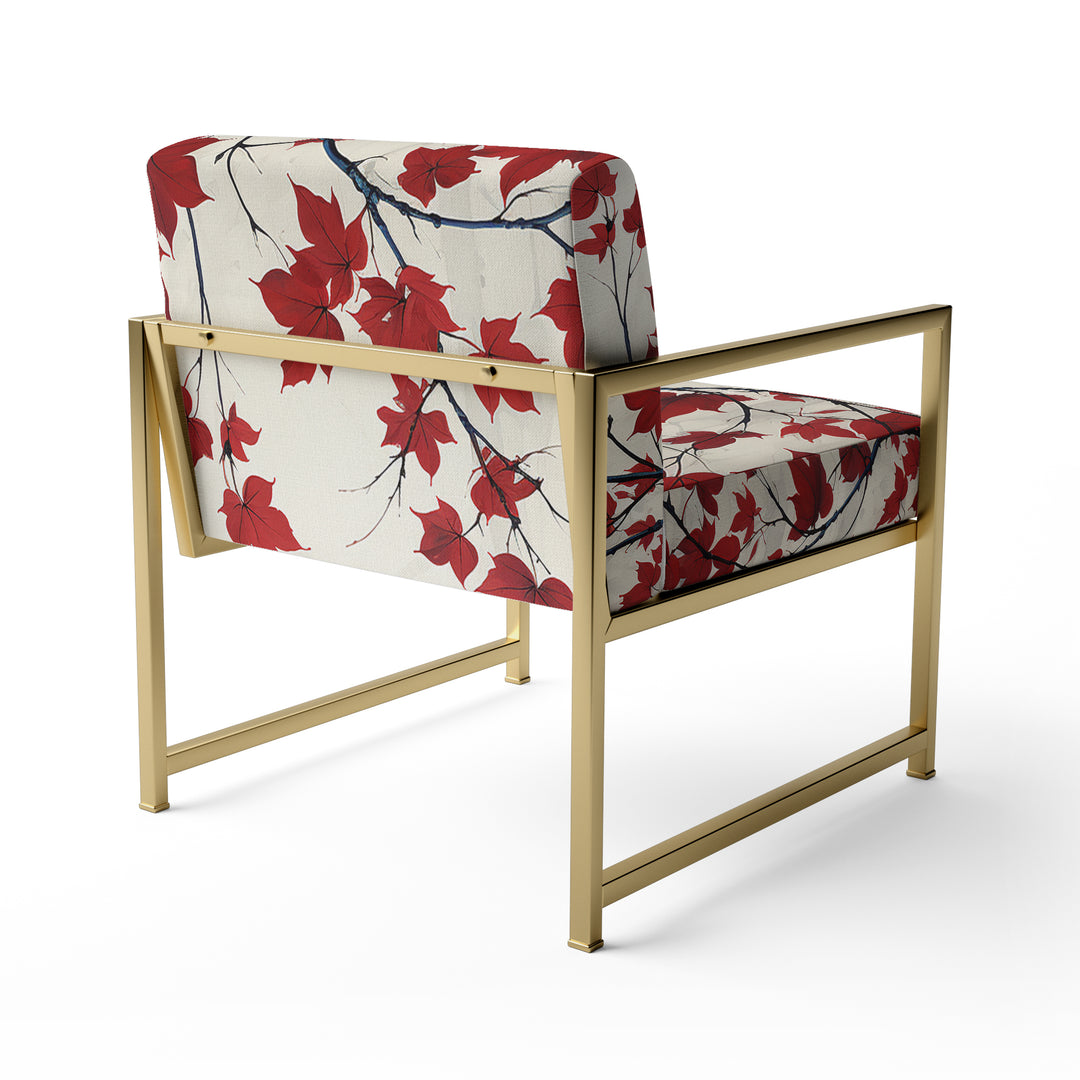 Red Leaves Scarlet Simplicity - Traditional Accent Chair