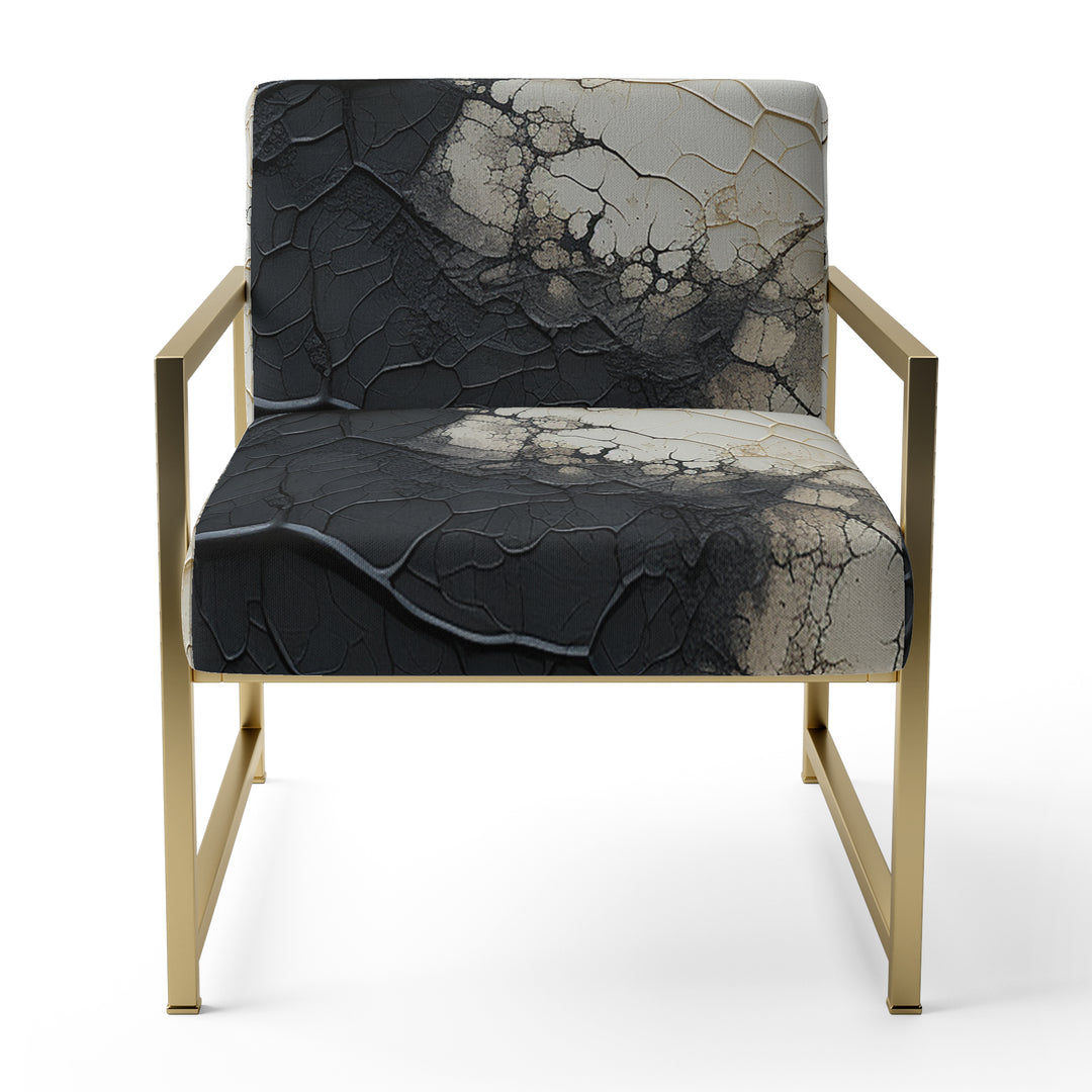 white and black Abstract split - Eclectic Modern Accent Chair